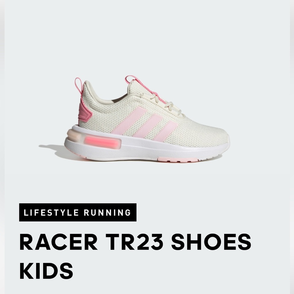 Adidas Girl’s Racer TR23 Tennis Shoes size 6